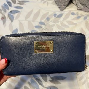 Dark Blue Michael Kors Wallet